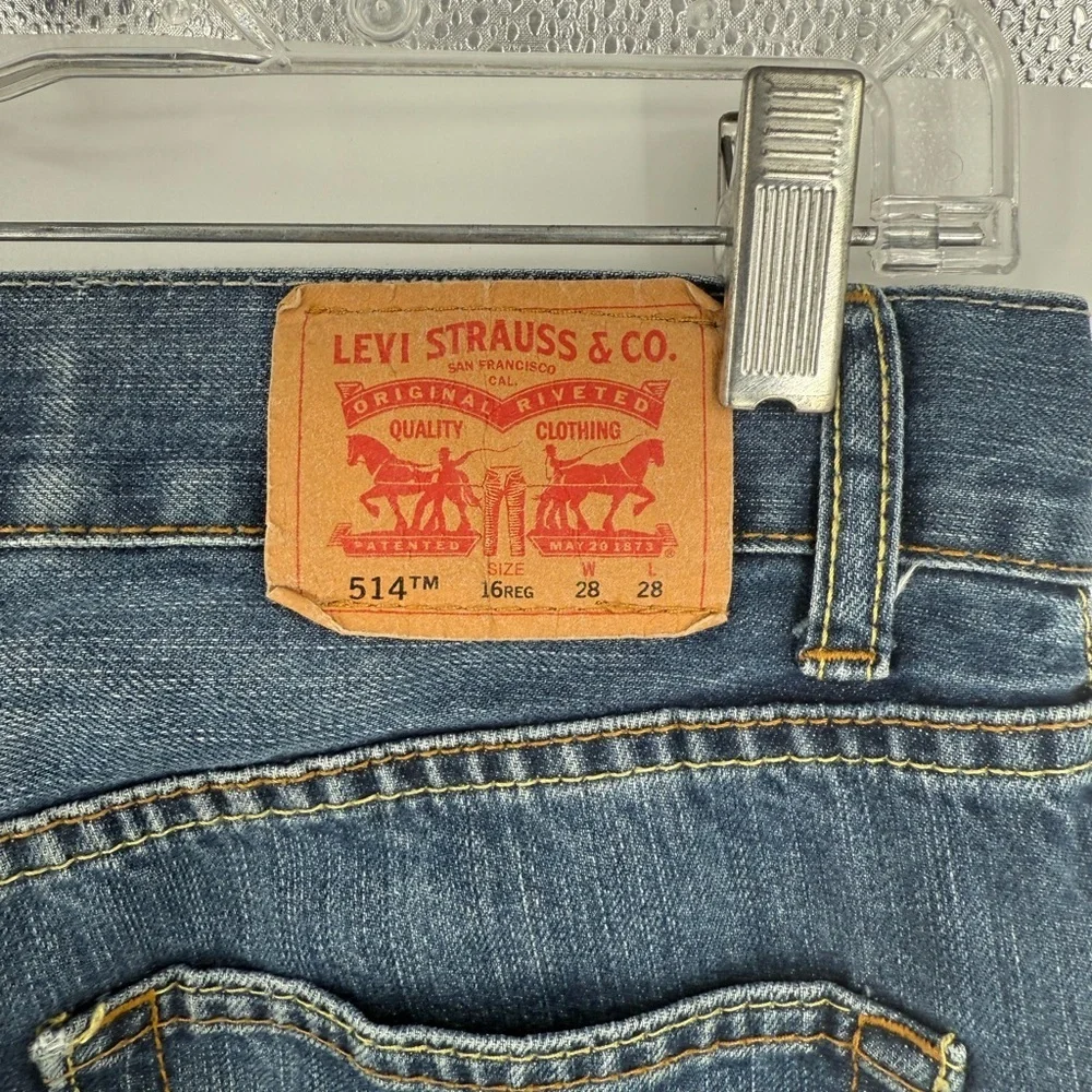 Levi's Blue 514 Straight Jeans Classic Style